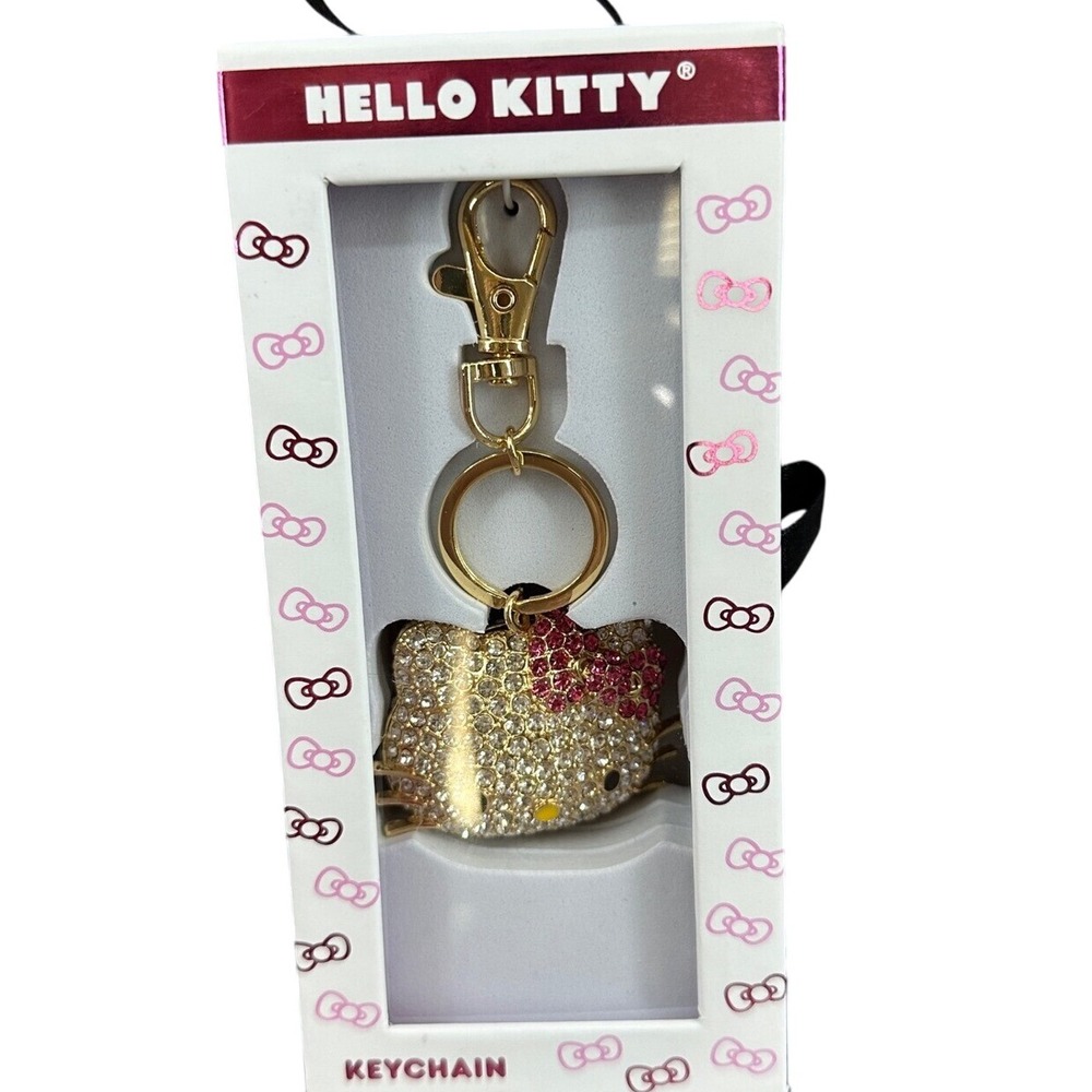 Hello Kitty Jacmel Keychain Rhinestone Bag Charm Purse Accessory, new in box